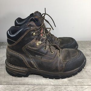 Irish Setter 83200 Brown Leather Women's Waterproof Steel Toe Boots Size 8.5